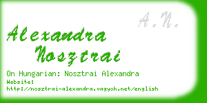 alexandra nosztrai business card